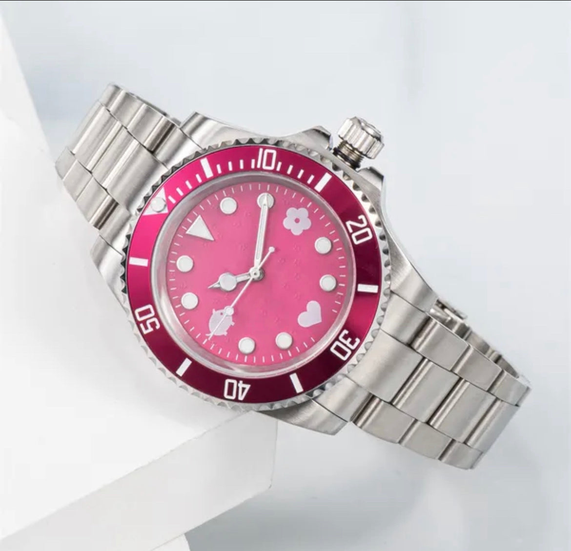 Top brand 41MM automatic mechanical watch customized luxury sapphire glass waterproof steel watch